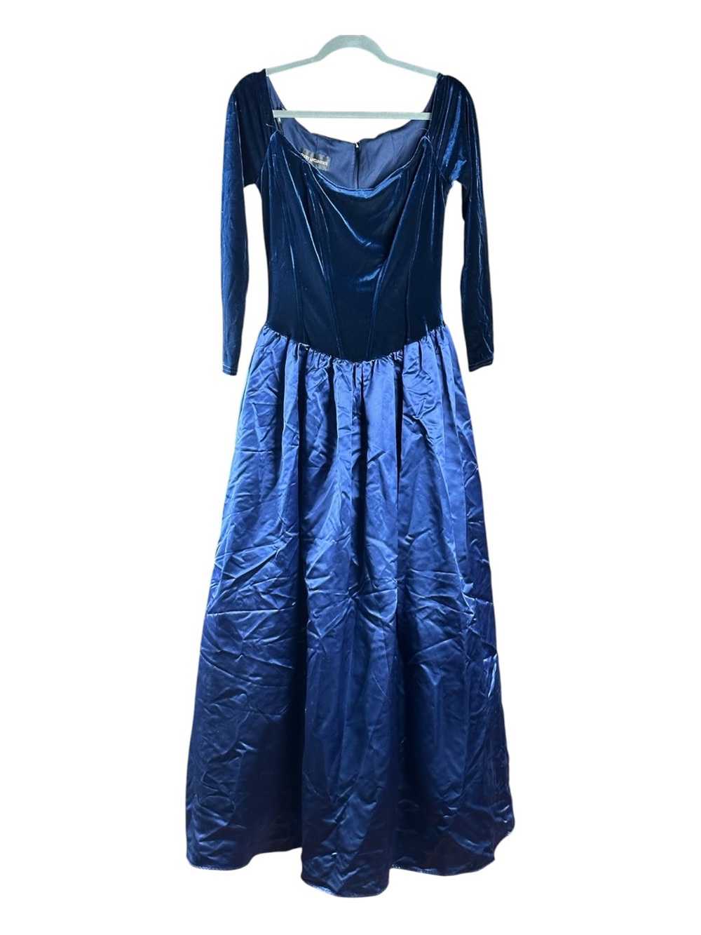 Vintage Scott McClintock Velvet Bodice Taffeta Satin Formal Prom Gown 12 Gothic